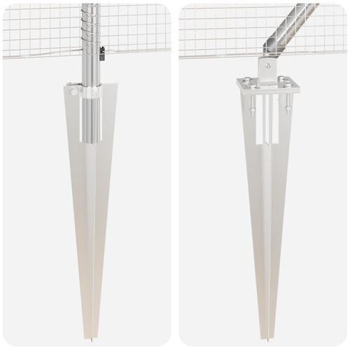 Ogrodzenie z słupkami Srebrny 0.6 x 100 m Stal na Arena.pl