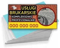 Wizytówki firmowe 100szt DUŻO WZORÓW USŁUGI BRUKARSKIE