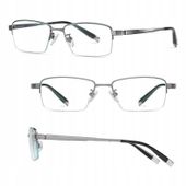 ULTRALEKKIE okulary Zerówki TYTANOWE Blue Light do Komputera Oprawki Męskie