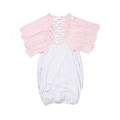 Koszulka do spania z długim rękawem do sublimacji - różowe rękawy S