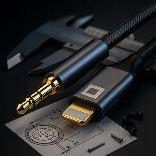 co2 kabel aux do iphone x 14 13 przejściówka adapter lightning mini jack 1m na Arena.pl