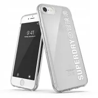 superdry snap iphone 6/6s/7/8/se 2020 /se 2022 clear case biały/white