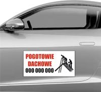 MAGNES NA SAMOCHÓD AUTO MAGNETYCZNA REKLAMA 60X30 POGOTOWIE DACHOWE