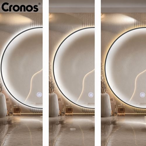 Lustro podgrzewane Cronos okrągłe 70cm Black na Arena.pl