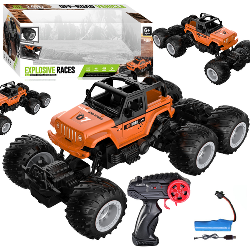 Samochód Auto Terenowe Duży Pojazd 6 Kółek Zdalnie Sterowane Pilot USB na Arena.pl