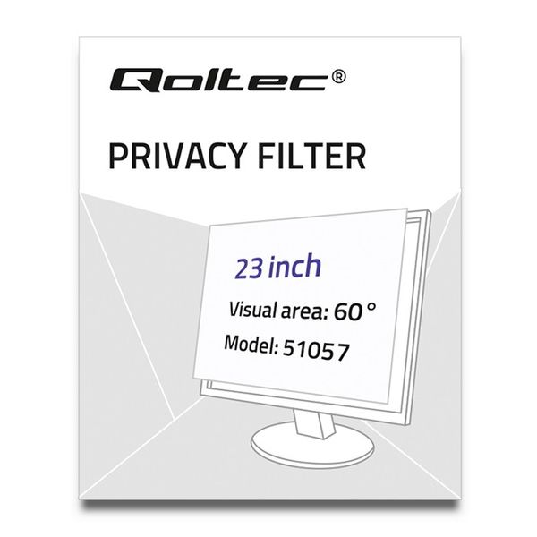 Qoltec Filtr prywatyzujący RODO 23" | 16:9 zdjęcie 2