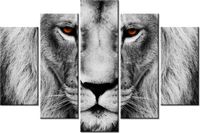 100CM 150CM OBRAZ 5 ELEM LWIE SPOJRZENIE ŚCIENNY