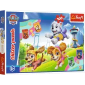 Puzzle 100 Glitter Błyszczące psiaki TREFL