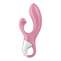 satisfyer balloon rabbit - wibrator z funkcją zwiększania objętości, rożowy