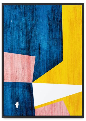 Plakat abstrakcja geometryczna 21x30 cm w czarnej ramie na Arena.pl