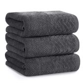 Ręcznik bawełniany 30X50 cm grafitowy bordiura