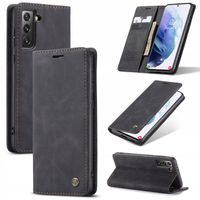 ETUI Z KLAPKĄ DO GALAXY S21 PLUS SKÓRZANE PORTFEL POKROWIEC + FOLIA