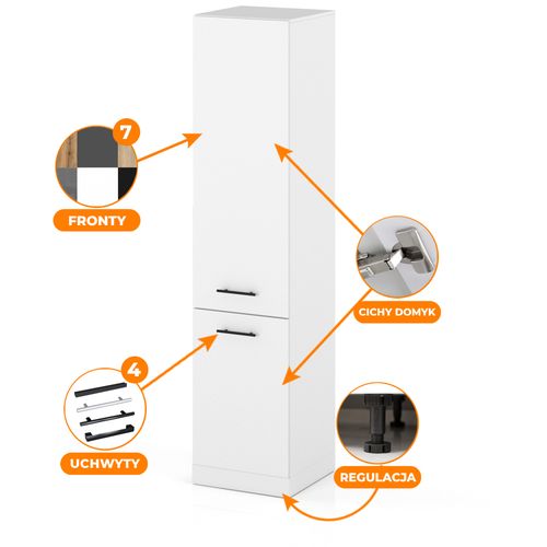 Słupek Kuchenny Stojący 50cm Szafka Kuchenna S50 Spremium Biały Mat na Arena.pl