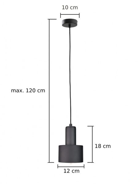Lampa wisząca 1xE27 LUCE BLACK zdjęcie 4