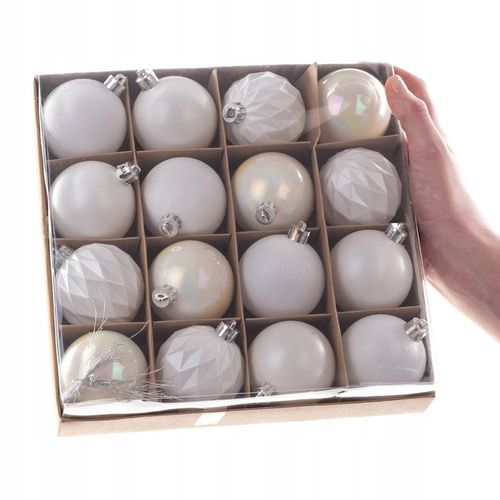 BOMBKI CHOINKOWE NIETŁUKĄCE BOMBKA NA CHOINKĘ OZDOBY ŚWIĄTECZNE ZESTAW 16x na Arena.pl