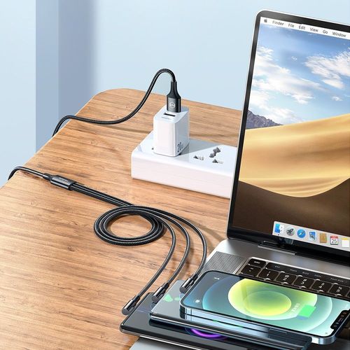 mcdodo kabel kątowy do iphone micro usb typ c 3w1 na Arena.pl