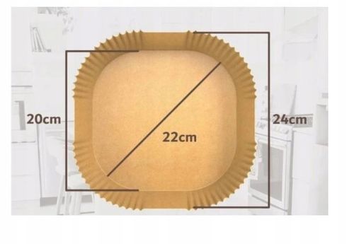 300x PAPIER PIECZENIA FRYTKOWNICY POWIETRZNEJ WKŁADKI - 20x20 CM na Arena.pl