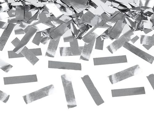 Konfetti pneumatyczne, paski srebrne, 60 cm (PD) na Arena.pl