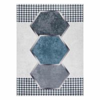 RUG/LU/ARLEN/RHOMBUS/WHITE+BLACK/120x170