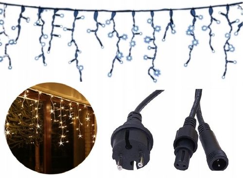 SOPLE 120LED GIRLANDA GRUBY ZIELONY KABEL FLASH Białe ciepłe + błysk zimny na Arena.pl