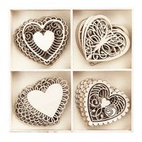 KSZTAŁTY Z DREWNA SERCA 20 SZT DPDN-029 DP CARFT