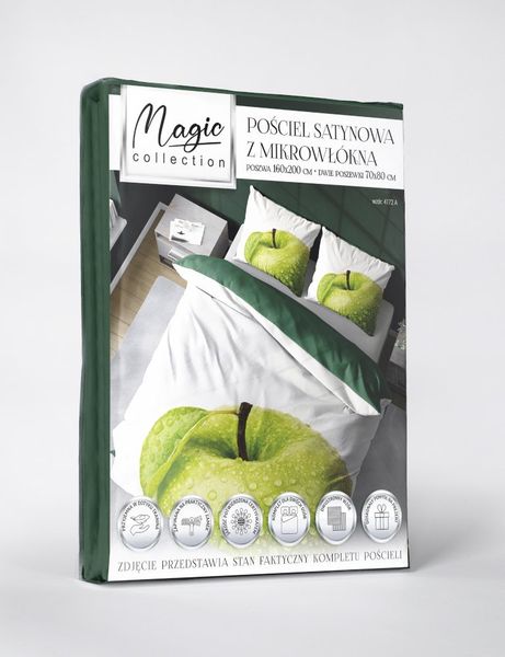 Pościel 3D 160X200 Satynowa Jabłka zdjęcie 5