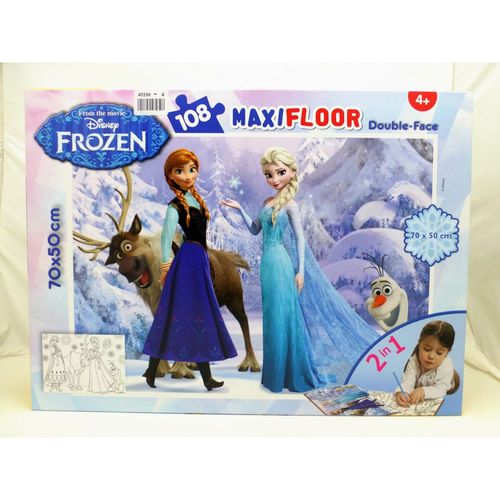 Puzzle dla dzieci Frozen Dwustronny 108 Części 70 x 1,5 x 50 cm (6 Sztuk) na Arena.pl