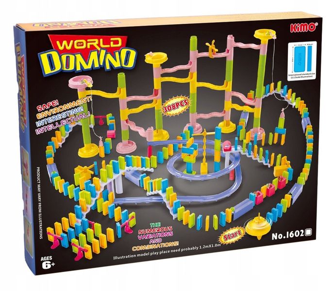 Ogromny Tor Kulkowy KULODROM DOMINO 308 elementów zdjęcie 5