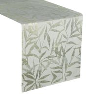 Bieżnik dekoracyjny/ szarfa BLINK-15 35x140 srebrny w liście