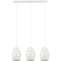 LAMPA wisząca HARLEY MDM-3480/3 W Italux metalowa OPRAWA zwis geometryczny LISTWA sufitowa kaskada biała