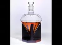 Karafka diamentowa RESTEQ 1L do whisky i alkoholi, elegancka forma