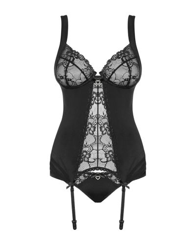 gorset czarny z figami heartina s/m obsessive na Arena.pl