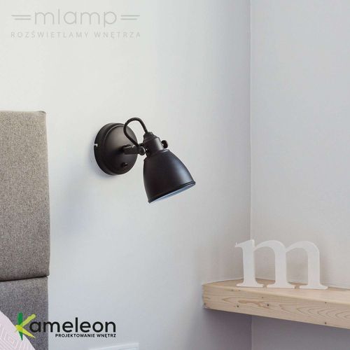 Industrialna LAMPA ścienna FJALLBACKA 105814 Markslojd regulowana OPRAWA metalowa KINKIET spot czarny na Arena.pl