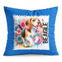 PODUSZKA NIEBIESKA PREZENT - PIES PSY PIESEK RASA BEAGLE