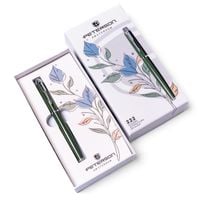 długopis w pudełku ptn 222-gb-8556 green-silver