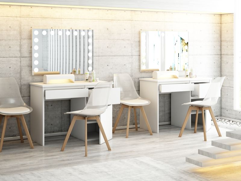 biurko MEGAN A1 BIAŁE duże wolnostojące