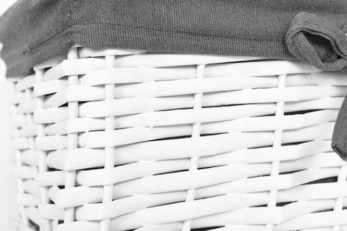 KOSZYK WIKLINOWY KOSZYCZEK POJEMNIK ORGANIZER ŁAZIENKOWY BIAŁY 30cm na Arena.pl