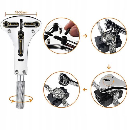 ZESTAW ZEGARMISTRZOWSKI NARZĘDZIA KLUCZ ETUI DO NAPRAWY ZEGARKÓW 162EL na Arena.pl