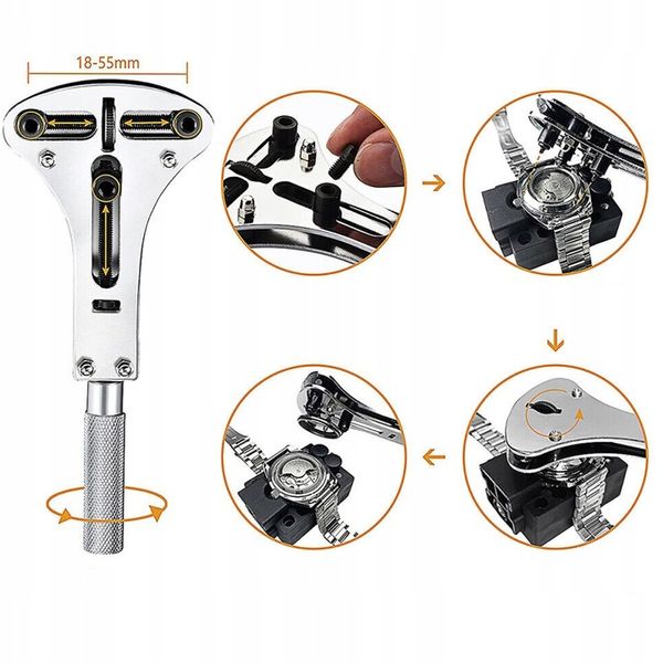 ZESTAW ZEGARMISTRZOWSKI NARZĘDZIA KLUCZ ETUI DO NAPRAWY ZEGARKÓW 162EL zdjęcie 8