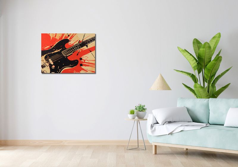 Obraz 70x50cm Gitara Elektryczna zdjęcie 2