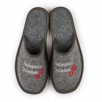 Kapcie Najlepszy Dziadek Filc Ciepłe Dzień Dziadka