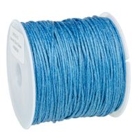 SZNUREK bawełniany woskowany 0.8mm 25m niebieski