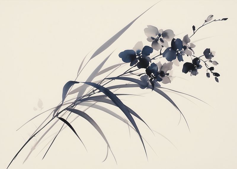 Plakat 70x50cm Orchidea w Sepii zdjęcie 1