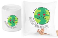 Dla Dziewczyny Zestaw Poduszka + Skarbonka Prezent Z Nadrukiem Ze Zdjęciem