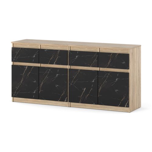 Komoda 160cm 4 Szuflady Nowoczesna Pojemna Szafka Dąb Sonoma San Sebastian na Arena.pl