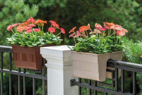 Doniczka na balustradę Wave 30 | Czarny na Arena.pl