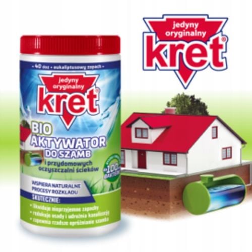 Kret Aktywator Bakterie do Szamba i Oczyszczalni Przydomowych Tłuszcze na Arena.pl