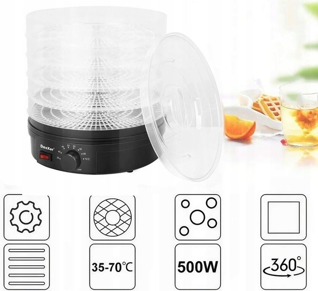 SUSZARKA DO GRZYBÓW OWOCÓW WARZYW SPOŻYWCZA DUŻA 5 SIT 4 CM 500W ŻYWNOŚCI zdjęcie 6