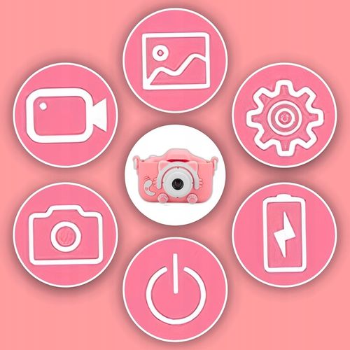 APARAT CYFROWY DLA DZIECI KOTEK Z KARTĄ PAMIĘCI FOTGRAFICZNY + GRATIS na Arena.pl