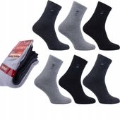 6x Grube skarpety THERMO Bawełniane BEZUCISKOWE